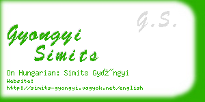 gyongyi simits business card